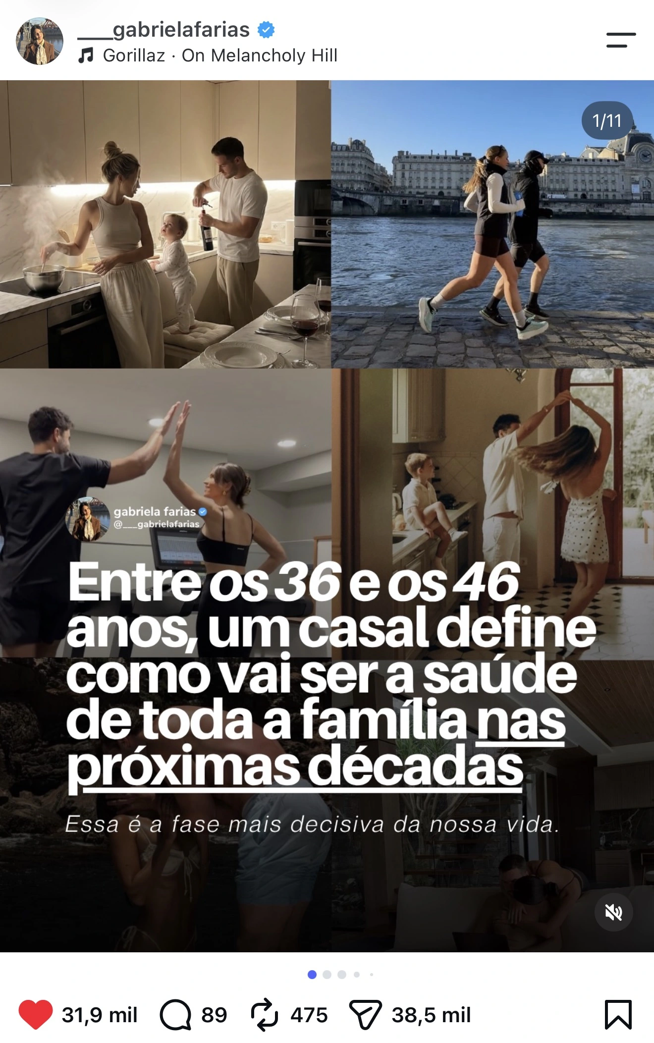 Post da Gabriela Farias com 35,5 mil curtidas: O novo luxo pra nossa geração é ter uma vida low cortisol