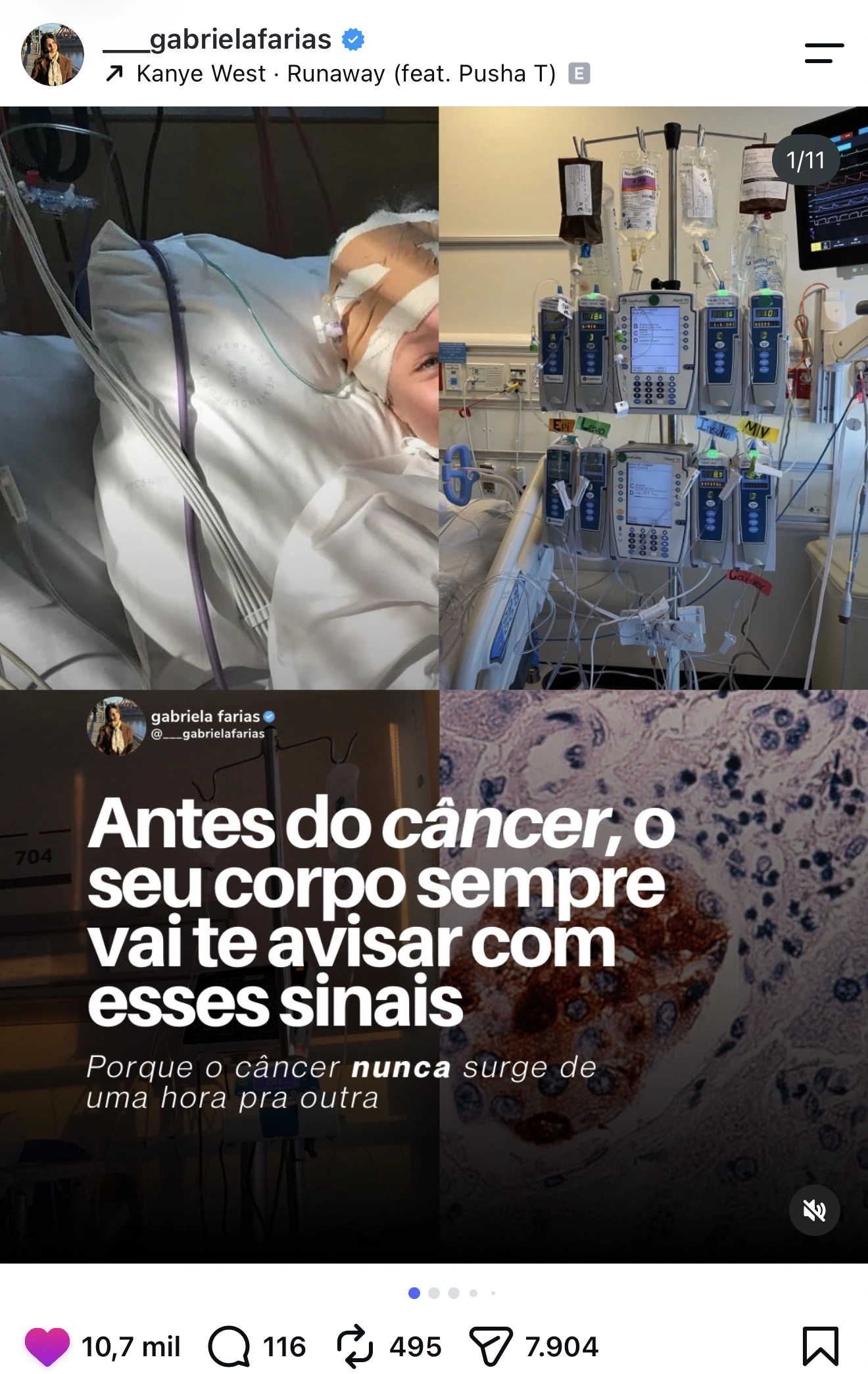 Post da Gabriela Farias com 31,9 mil curtidas: Entre os 36 e os 46 anos, um casal define como vai ser a saúde de toda a família nas próximas décadas
