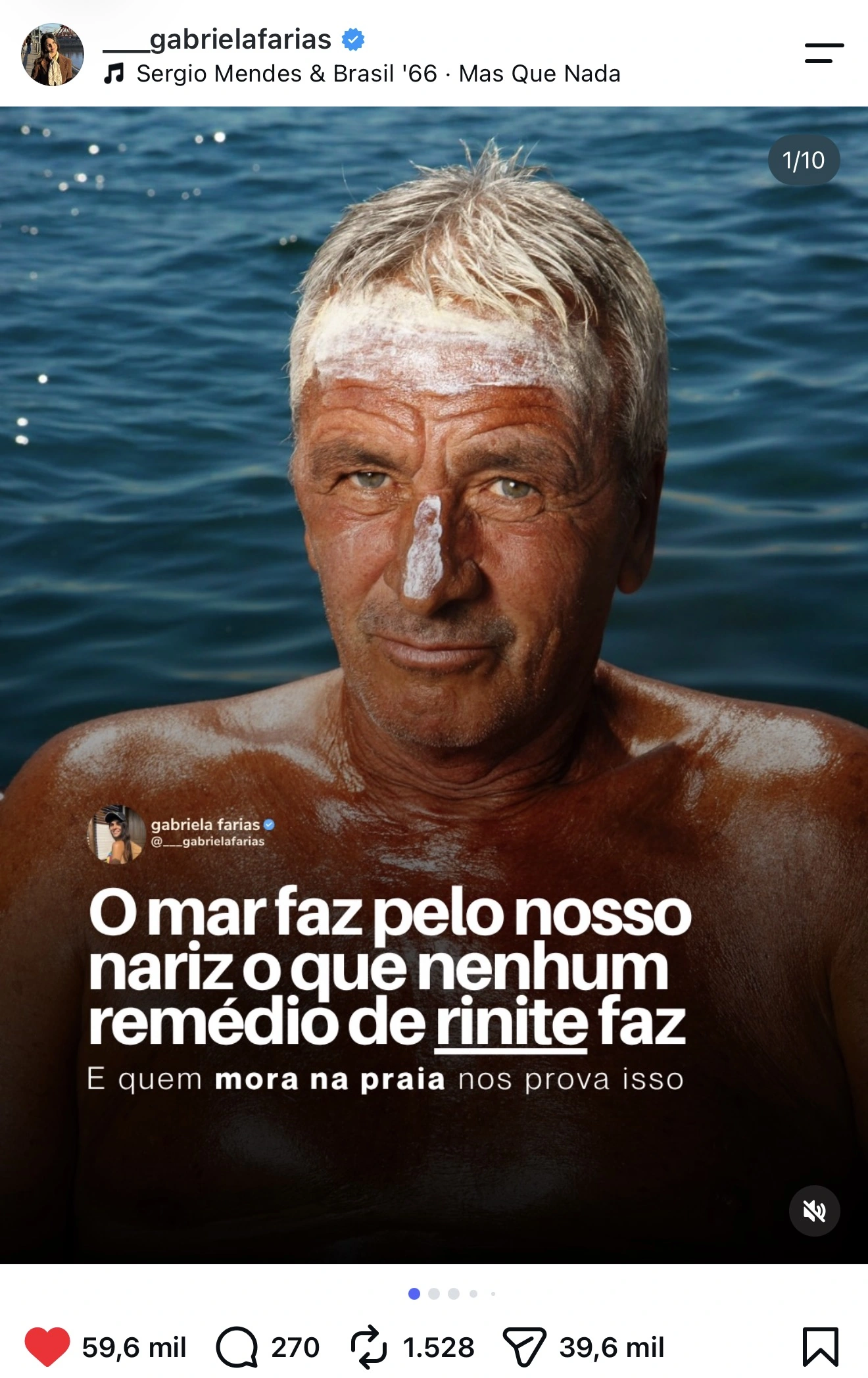 Post da Gabriela Farias com 13,9 mil curtidas: As pessoas não conseguem se curar em ambientes escuros, sujos e feios