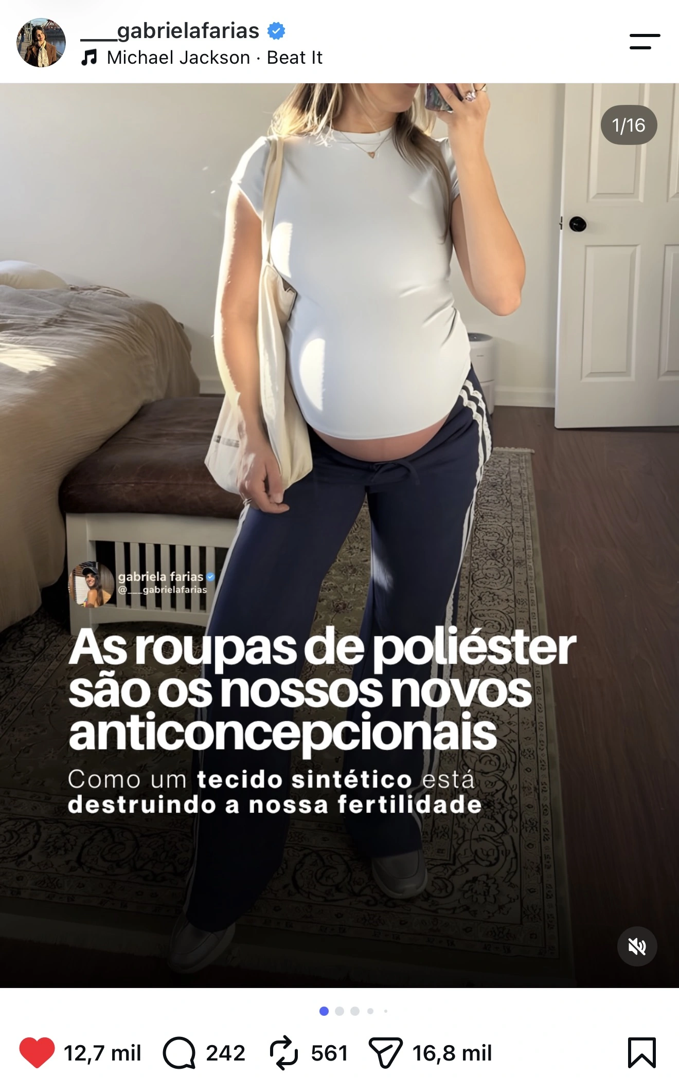 Post da Gabriela Farias com 13,1 mil curtidas: Ter uma infância sem celular foi uma das nossas maiores dádivas