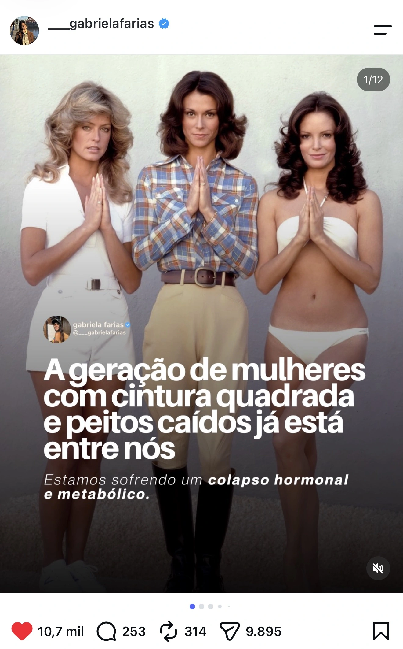 Post da Gabriela Farias com 10,9 mil curtidas: A enxaqueca está longe de ser somente uma dor de cabeça, é uma inflamação cerebral