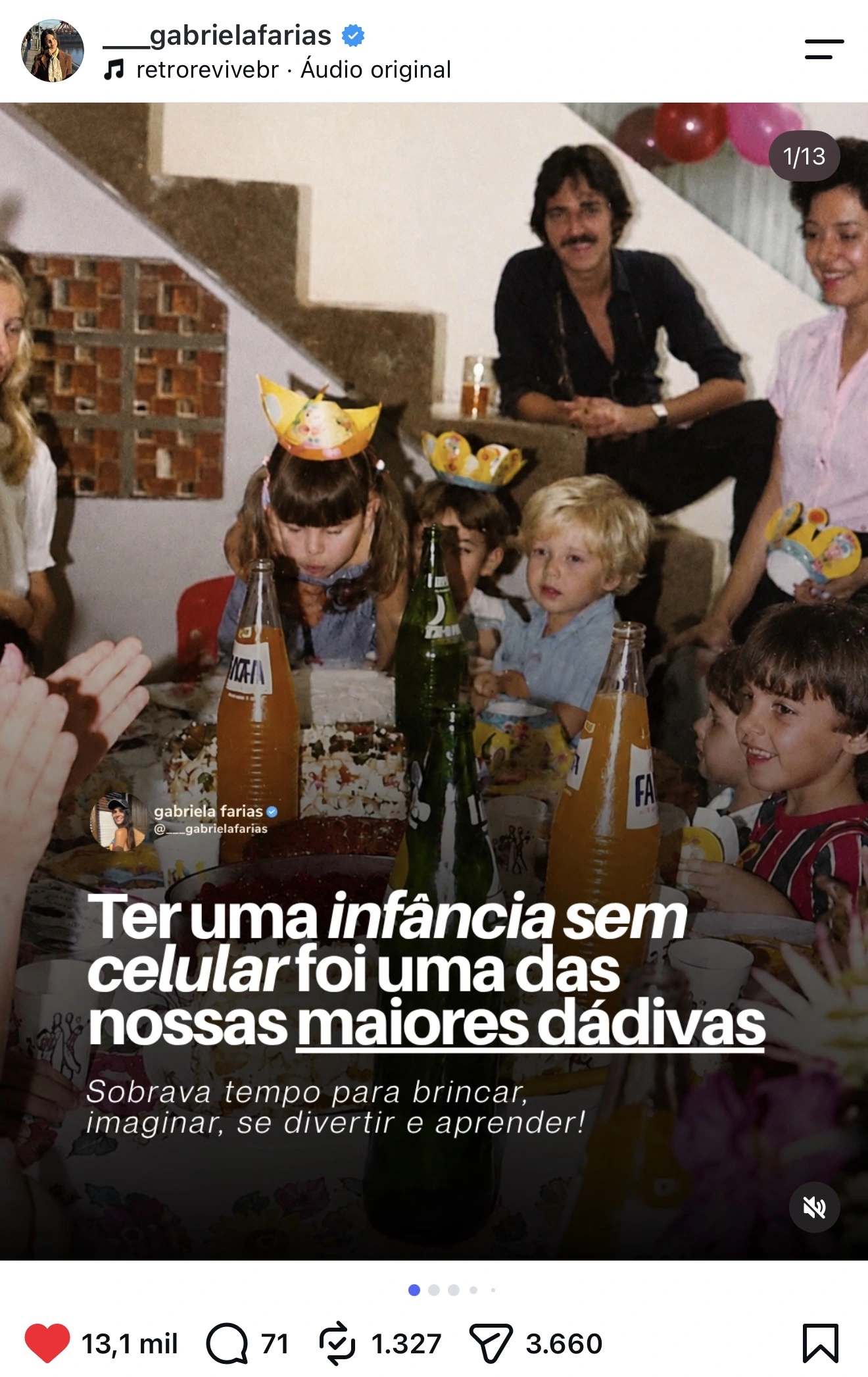 Post da Gabriela Farias com 10,7 mil curtidas: A geração de mulheres com cintura quadrada e peitos caídos já está entre nós